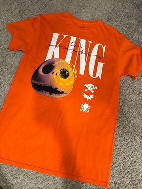 Orange- The Nightmare Before Christmas- 'KING' Graphic Tee - M- nwot